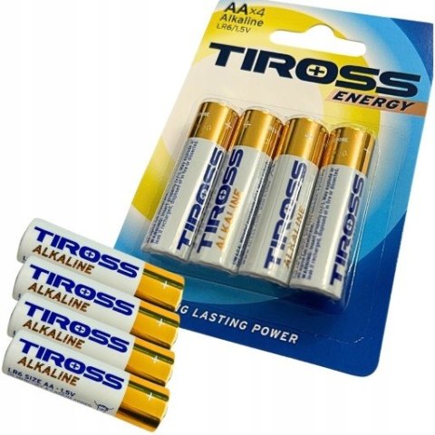 Bateria AA alkaliczna DUŻY PALUSZEK Tiross (R6) 4 szt. DUŻE PALUSZKI LR06