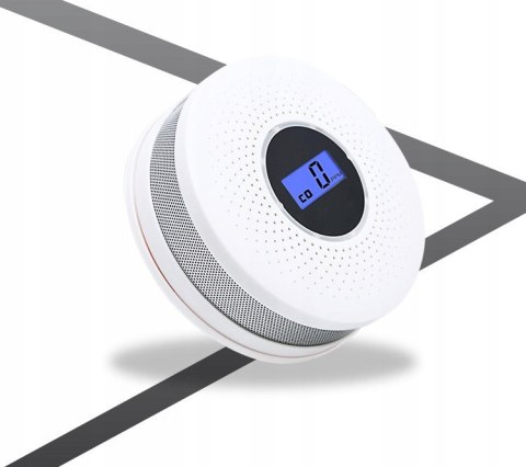 Czujnik Czadu Detektor Tlenku Węgla Dymu SAFE2000 LCD Detektor CO2 2w1