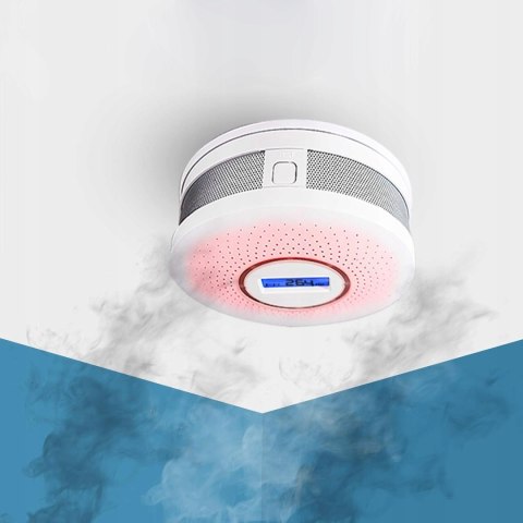 Czujnik Czadu Detektor Tlenku Węgla Dymu SAFE2000 LCD Detektor CO2 2w1