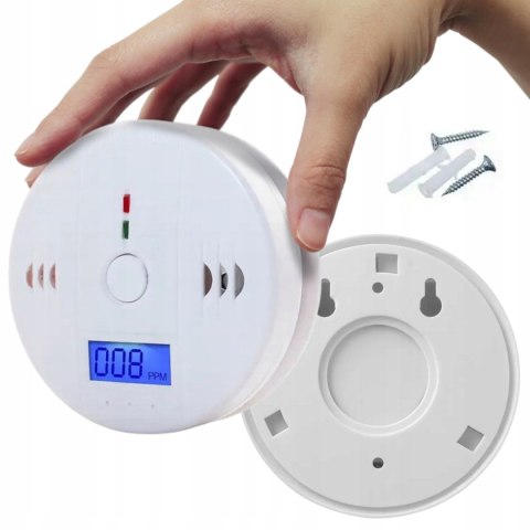 Czujnik Czadu LCD Certyfikowany Biały