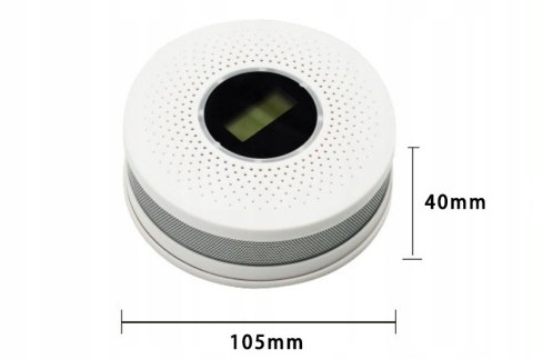 Czujnik Czadu i Dymu Detektor Tlenku Węgla Certyfikowany