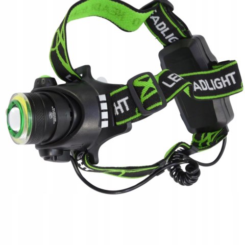 LATARKA MOCNA WODOODPORNA LED CZOŁÓWKA XML T6 RING COB ZOOM 800M