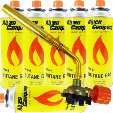 Palnik Gazowy Lutownica Opalarka Na Kartusz Gaz 6 szt.