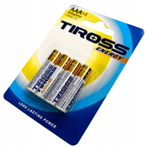 Bateria AAA alkaliczna MAŁY PALUSZEK Tiross (R3) 4 szt. małe PALUSZKI LR03