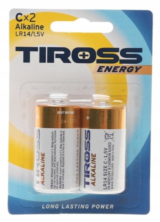 Bateria R14 1,5V Alkaliczna Tiross 2 szt.