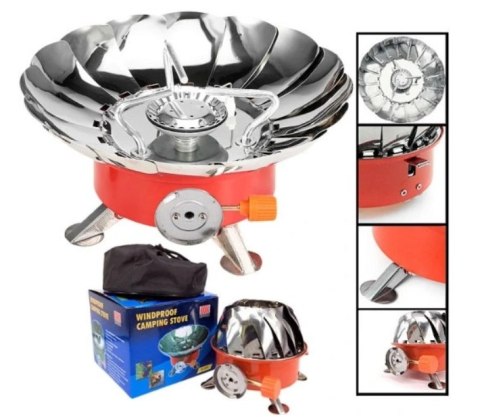 KUCHENKA TURYSTYCZNA GAZOWA Z OSŁONĄ NA WIATR XXL