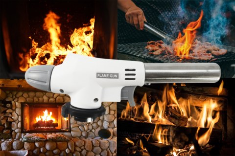 Mini Palnik Gazowy z Ceramiką Opalarka Lutownica Kartusz 6 x Gaz Rękawiczki