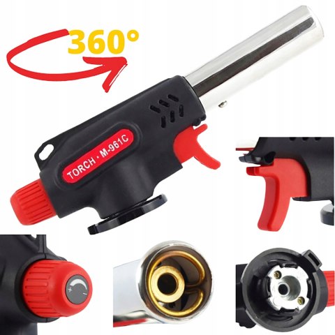 Mini Palnik gazowy rozpałka Palnik CAMP PRO FIRE GUN Ceramiczny 1300 W