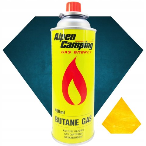 Mini palnik gazowy + 4 x KARTUSZ GAZ NABOJE GAZOWE NABÓJ ALPEN CAMPING 227G