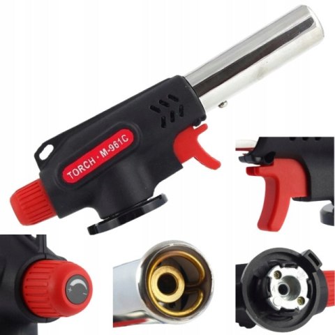 Palnik Gazowy 360° Opalarka Lutownica Lutlampa Wielozadaniowy Na Gaz