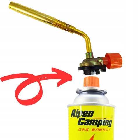 Palnik Gazowy Lutownica Opalarka Na Gaz Kartusz 6 szt. kompletny zestaw