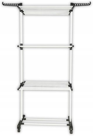 Suszarka na Pranie Stojąca Pionowa na Ubrania i Bieliznę Duża Biała