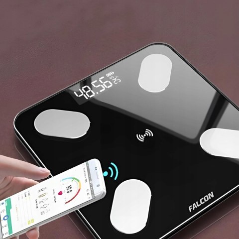 Waga łazienkowa bluetooth ANALITYCZNA WAGA ŁAZIENKOWA BLUETOOTH maks 180kg