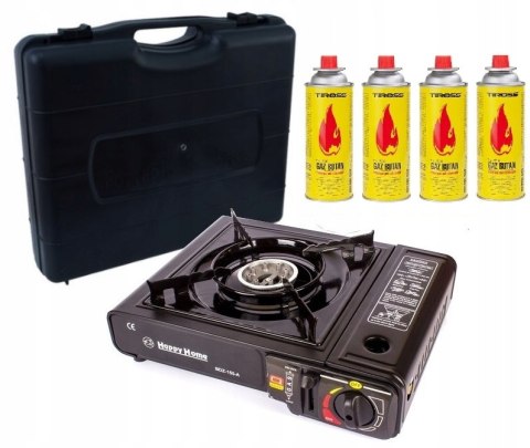 CampRaf KUCHENKA TURYSTYCZNA GAZOWA NA KARTUSZE + 4 GAZ KARTUSZ SUPER MOC