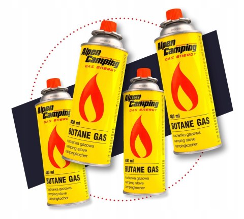 CampRaf KUCHENKA TURYSTYCZNA GAZOWA NA KARTUSZE + 4 GAZ KARTUSZ SUPER MOC