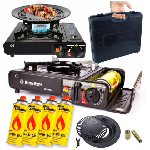 CampRaf KUCHENKA TURYSTYCZNA GAZOWA NA KARTUSZE + 4 GAZ KARTUSZ SUPER MOC