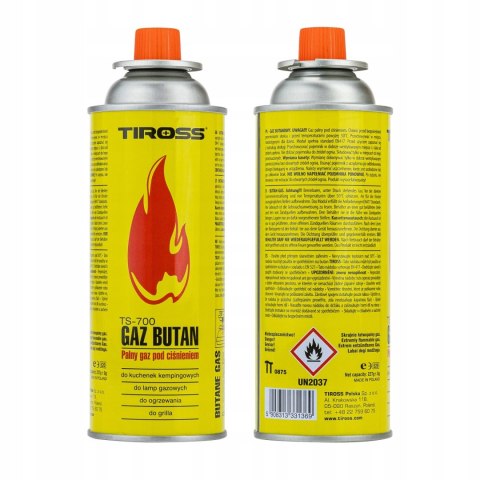 Gaz Kartusz Gazowy Do Palnika Kuchenki Tiross TS-700 227g/400ml 4szt.