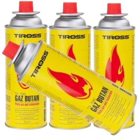 Gaz Kartusz Gazowy Do Palnika Kuchenki Tiross TS-700 227g/400ml 4szt.