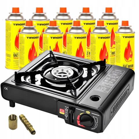 KUCHENKA TURYSTYCZNA GAZOWA CAMPINGOWA PRZENOŚNA + 10 GAZÓW KARTUSZY ZESTAW