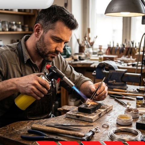 Palnik Gazowy z Ceramiką CampRaf CR1002 Lutownica Opalarka